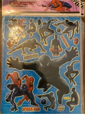 Spiderman Laser Stickers - Black, Red, Blue, Gold